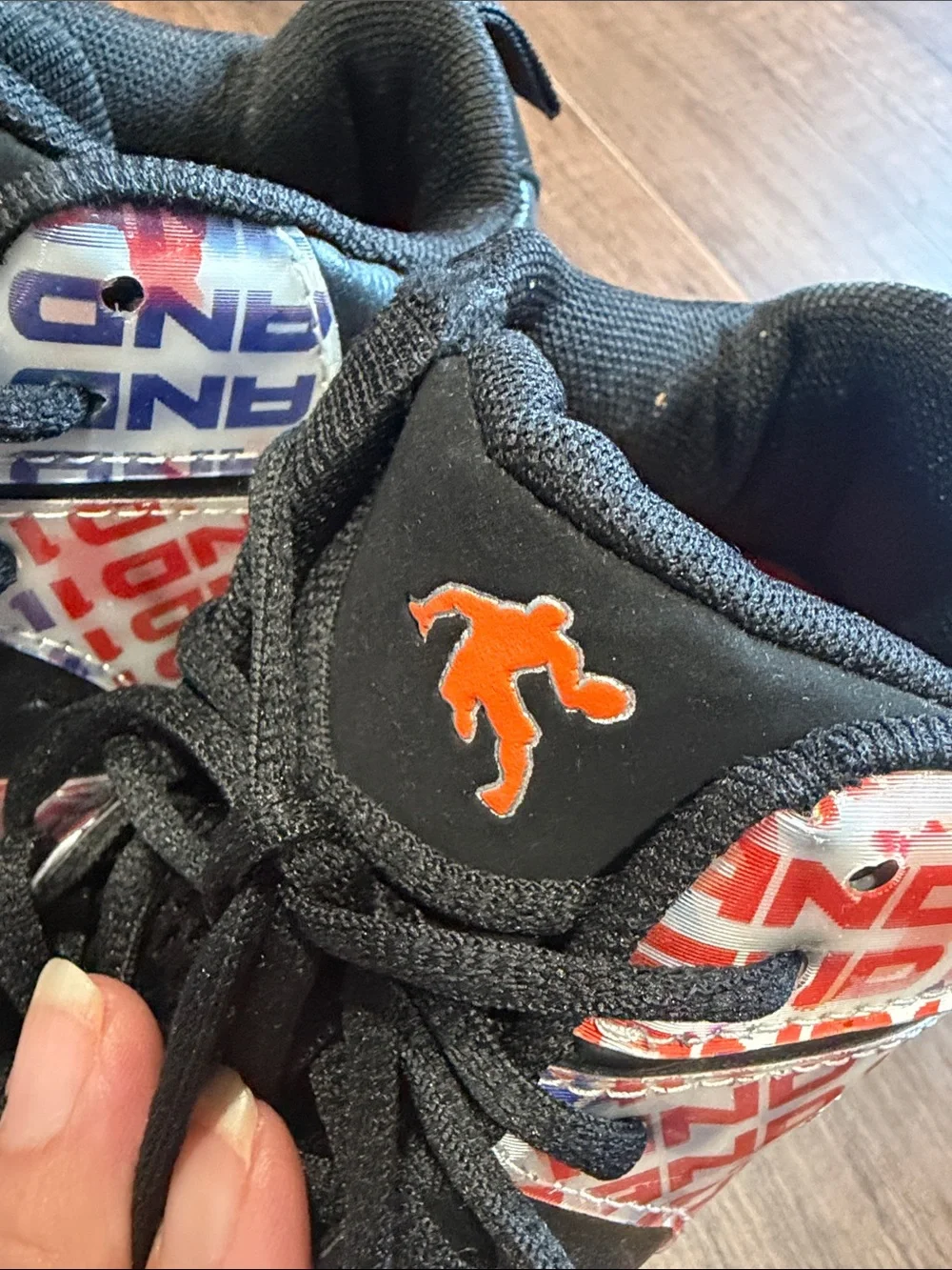 And1 Black and Orange Kids' High-Top Sneakers